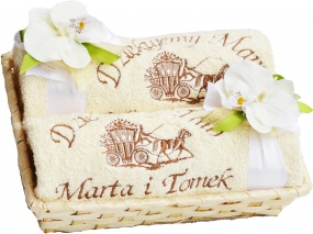 Praktyczne podziękowania dla Rodziców - ręczniki łazienkowe z haftami