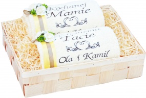 Eleganckie, duże podziękowania ślubne dla rodziców, dziadków