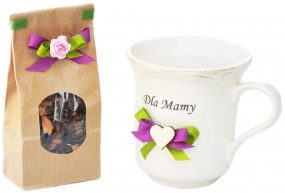 Elegancki i praktyczny prezent: porcelanowy kubek + herbata