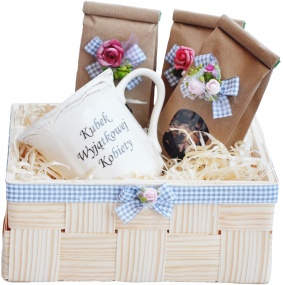 Zestaw dla wyjątkowej kobiety - kubek z porcelany i zestaw herbat